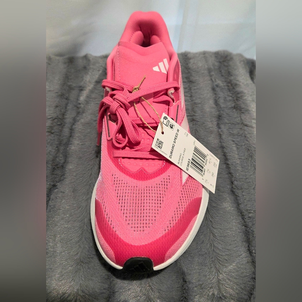 Adidas Vibrant Pink and White Running Shoes - Picture 4 of 7